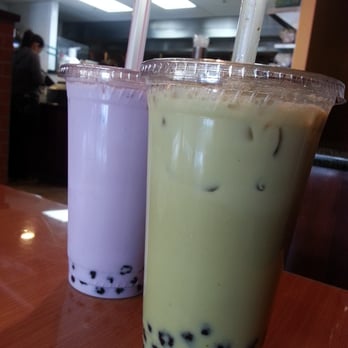 Open Rice Kitchen - Green Matcha Milk Tea with Boba and Taro Milk Tea with Boba (not worth the $1.25 imo cause it's gross. x___x) - Chinese Near Me - Davis, California Open Rice Kitchen - Green Matcha Milk Tea with Boba and Taro Milk Tea with Boba (not worth the $1.25 imo cause it's gross. x___x) - Chinese Near Me - Davis, California