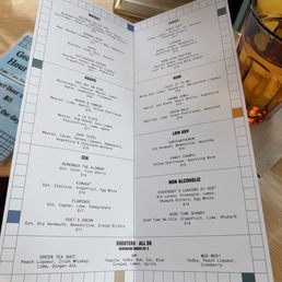 Menu as of 4/2026 Menu as of 4/2026