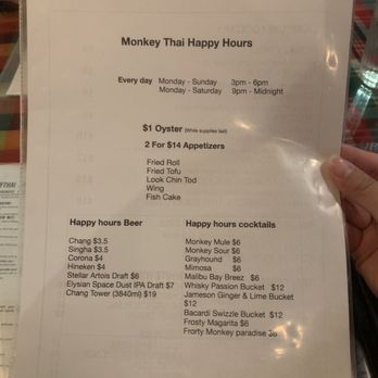 Monkey Thai Restaurant & Bar - Happy Hour Menu as of 07/08/21 - Thai Near Me - Alameda, California Monkey Thai Restaurant & Bar - Happy Hour Menu as of 07/08/21 - Thai Near Me - Alameda, California