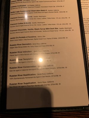 Menu photo 8 Father’s Office Los Angeles, CA