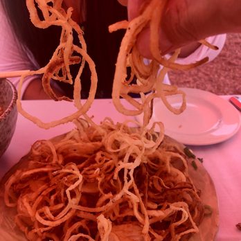 Mustards Grill - Ultra thin onion rings - New American Near Me - Napa, California