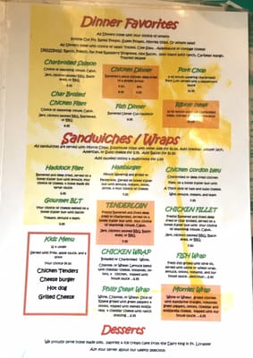 Menu photo 4 Morrie's Landing Minster, OH