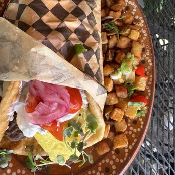Small Batch At The Cupola - Greek breakfast pita delight! - Breakfast & Brunch Near Me - Harbor Springs, Michigan Small Batch At The Cupola - Greek breakfast pita delight! - Breakfast & Brunch Near Me - Harbor Springs, Michigan