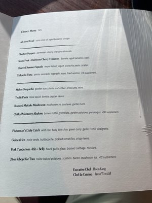 Menu photo 4 Sierra Mar Big Sur, CA
