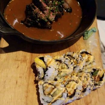 Earls Kitchen + Bar - Steak and sushi (dynamite roll). - New American Near Me - Orlando, Florida Earls Kitchen + Bar - Steak and sushi (dynamite roll). - New American Near Me - Orlando, Florida