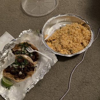 Jalisco El Toque Chingon - Two steak tacos and rice - Mexican Near Me - Louisville, Kentucky Jalisco El Toque Chingon - Two steak tacos and rice - Mexican Near Me - Louisville, Kentucky