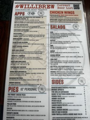 Menu photo 1 Willimantic Brewing Company Willimantic, CT Menu photo 1 Willimantic Brewing Company Willimantic, CT