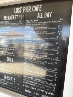 Menu photo 8 Lost Pier Cafe Laguna Beach, CA