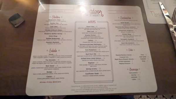 Menu photo 2 Nextdoor at Birdie's Valparaiso, IN