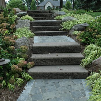Munaco Landscape - the steps leading up to the house - Landscape Architects or Designers Near Me - Utica, Michigan
