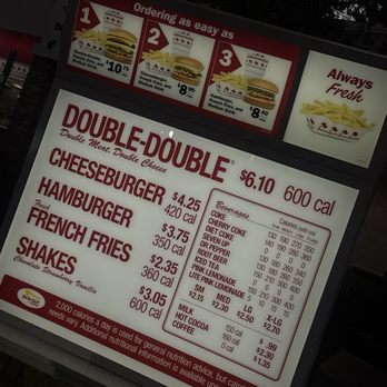 In-N-Out Burger - Menu - Burgers Near Me - Roseville, California
