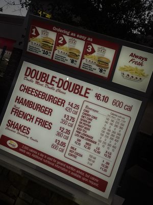 Menu photo 3 In-N-Out Burger Roseville, CA