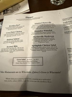 Menu photo 1 Quivey's Grove Fitchburg, WI