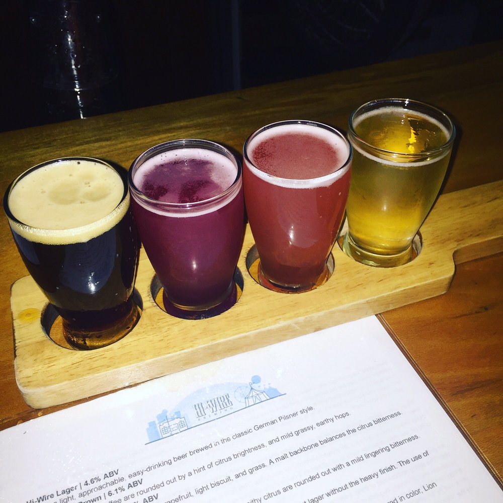 Hi-Wire Brewing - Hi- wire flight! - Breweries Near Me - Asheville, North Carolina