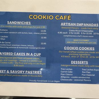 Cookio Cafe - Menu - Desserts Near Me - Las Vegas, Nevada Cookio Cafe - Menu - Desserts Near Me - Las Vegas, Nevada