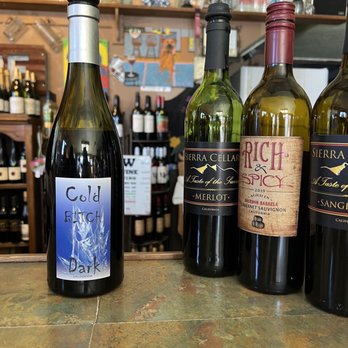Sierra Cellars - a variety of wine bottles - Wineries Near Me - Twain Harte, California