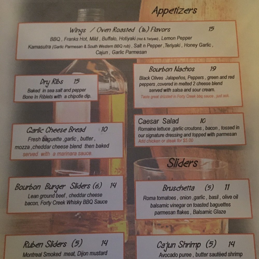 The Bourbon Room - Appies - oven-baked wings! Rare find! The wings are provided by the local Hutterite colony. - Lounges Near Me - St. Albert, Alberta The Bourbon Room - Appies - oven-baked wings! Rare find! The wings are provided by the local Hutterite colony. - Lounges Near Me - St. Albert, Alberta