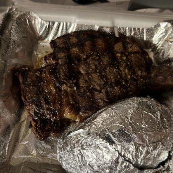 Anne's Hideaway - Ribeye with a baked potato - Steakhouses Near Me - Ottawa, Illinois