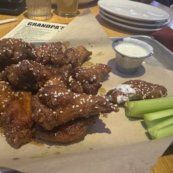 Twin Peaks - Bourbon teriyaki bone in wings. - Sports Bars Near Me - Louisville, Kentucky Twin Peaks - Bourbon teriyaki bone in wings. - Sports Bars Near Me - Louisville, Kentucky