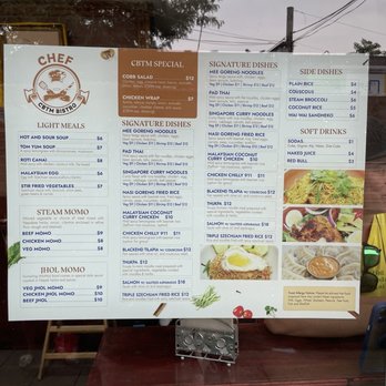 Chef CBTM Bistro - Their menu! - Asian Fusion Near Me - Jackson Heights, New York