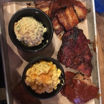 Dinosaur Bar-B-Que - Pick 3 meats combo - pulled pork, ribs, pork belly with potato salad and mac and cheese - Barbeque Near Me - Brooklyn, New York Dinosaur Bar-B-Que - Pick 3 meats combo - pulled pork, ribs, pork belly with potato salad and mac and cheese - Barbeque Near Me - Brooklyn, New York