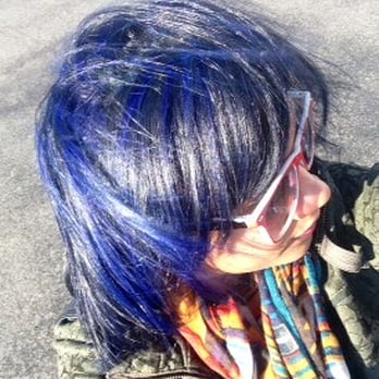 Salon Deja Vu - #3:blue highlights, outdoor lighting, windy; by Gina - Hair Salons Near Me - Saugus, Massachusetts Salon Deja Vu - #3:blue highlights, outdoor lighting, windy; by Gina - Hair Salons Near Me - Saugus, Massachusetts