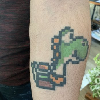 Stairs Tattoo - My Yoshi tattoo, done by Curtis! - Tattoo Near Me - Seattle, Washington
