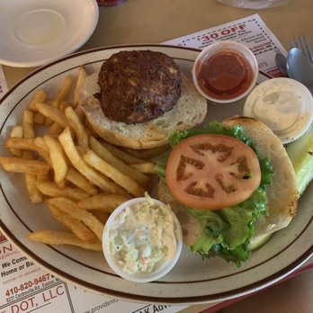Cambridge Diner - Crab cake with Kaiser Roll sandwich. - American Near Me - Cambridge, Maryland