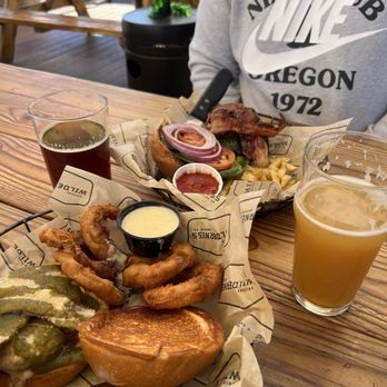 Arizona Wilderness Brewing - Peanut Butter and Jalapeno Jelly Burger Arizona Trail Burger - Breweries Near Me - Gilbert, Arizona