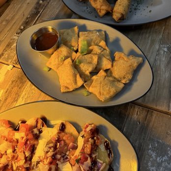 The Vault - Bruschetta, downtown rangoons and short rib egg roll - American Near Me - Pompano Beach, Florida The Vault - Bruschetta, downtown rangoons and short rib egg roll - American Near Me - Pompano Beach, Florida