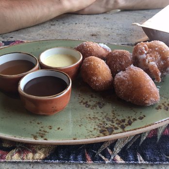 Tidepools - Malasadas - Portuguese donuts - with three dipping sauces. - Hawaiian Near Me - Poipu, Hawaii