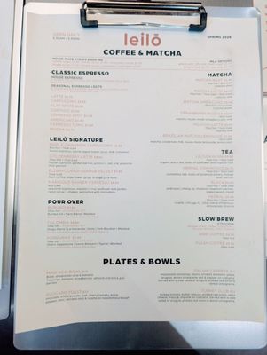 Menu photo 1 Leilo Coffee Culver City, CA