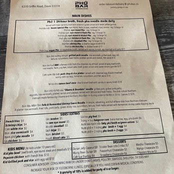 Pho Bar Vietnamese Kitchen - Menu - Vietnamese Near Me - Davie, Florida Pho Bar Vietnamese Kitchen - Menu - Vietnamese Near Me - Davie, Florida