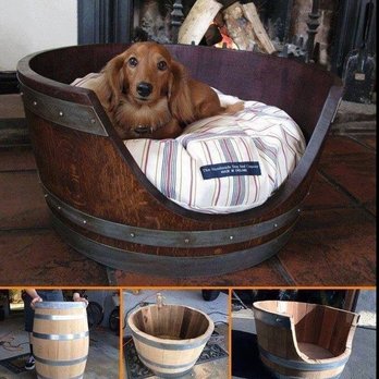 Design by Angela - DIY project, turn a barrel into a comfy dog kennel, awesome! - Interior Design Near Me - Kingston, Ontario Design by Angela - DIY project, turn a barrel into a comfy dog kennel, awesome! - Interior Design Near Me - Kingston, Ontario
