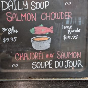 Salmon N Bannock On The Fly - Daily Soup Board - Diners Near Me - Richmond, British Columbia Salmon N Bannock On The Fly - Daily Soup Board - Diners Near Me - Richmond, British Columbia
