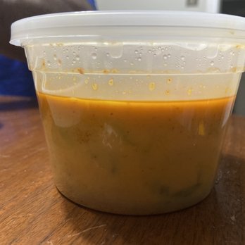 Kitchen 79 - "Masman"curry in pint size container- not filled and really was red curry - Thai Near Me - Jackson Heights, New York