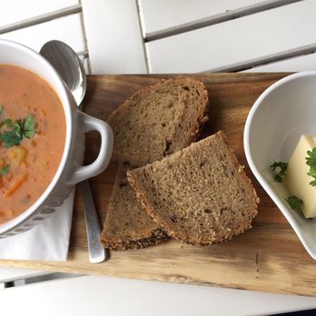 Café Milch & Honig - Red lentils soup with coconut, bread&butter - Cafes Near Me - Berlin, BE