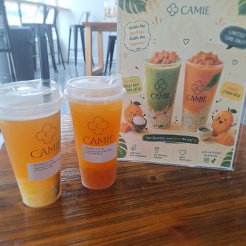 Camie Tea - pass fruit green tea with boba - Bubble Tea Near Me - San Diego, California