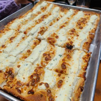 Adrienne's Pizzabar - Full Pan White Old Fashioned Square - Pizza Near Me - New York, New York Adrienne's Pizzabar - Full Pan White Old Fashioned Square - Pizza Near Me - New York, New York