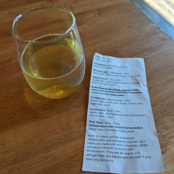 Greenhouse Co-op - Menu as of 03.23.2024 - Cideries Near Me - Pittsburgh, Pennsylvania