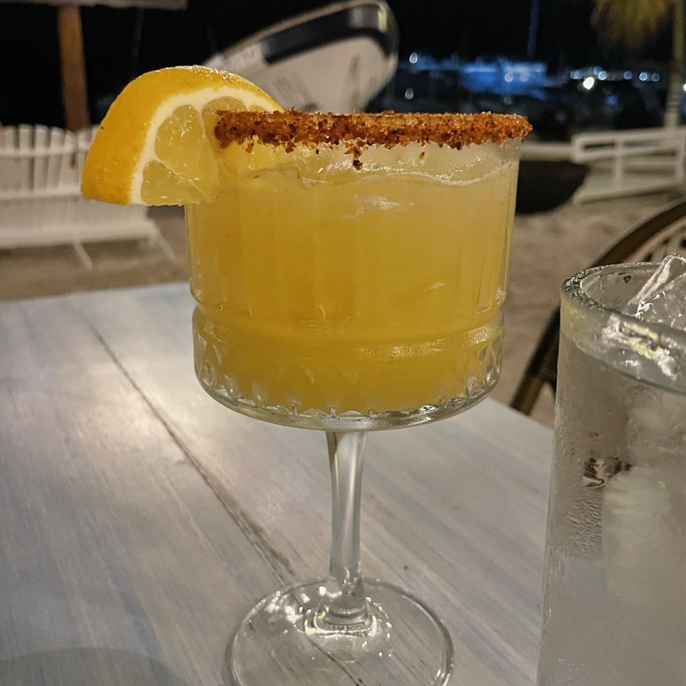 Puerto Santo - Mango margarita with tajin - Seafood Near Me - Cancún, ROO Puerto Santo - Mango margarita with tajin - Seafood Near Me - Cancún, ROO