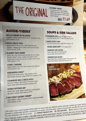 Menu photo 8 Outback Steakhouse Las Vegas, NV Menu photo 8 Outback Steakhouse Las Vegas, NV