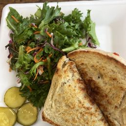 Meatloaf sandwich with salad ...