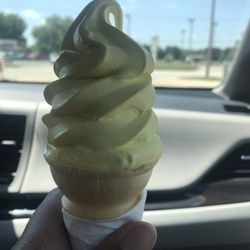 Krekel's Custard & Hamburger - Small lemon custard cone.