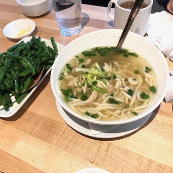 dan modern chinese - Garlic Green Beans and Chicken Noodle Soup - Dim Sum Near Me - Pasadena, California dan modern chinese - Garlic Green Beans and Chicken Noodle Soup - Dim Sum Near Me - Pasadena, California