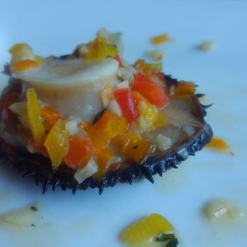 La Cocedora de Langosta - Abalone that's farm raised. Better if it was sliced and pounded and more mature ( not much Abalone flavor) . Very small . - Seafood Near Me - Ensenada, BCN La Cocedora de Langosta - Abalone that's farm raised. Better if it was sliced and pounded and more mature ( not much Abalone flavor) . Very small . - Seafood Near Me - Ensenada, BCN