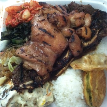 Peppa's Korean BBQ - The Peppa's Special: BBQ chicken, Kalbi & beef & 4 side choices: potato salad, long rice, seaweed, cabbage kim chee. - Korean Near Me - Honolulu, Hawaii Peppa's Korean BBQ - The Peppa's Special: BBQ chicken, Kalbi & beef & 4 side choices: potato salad, long rice, seaweed, cabbage kim chee. - Korean Near Me - Honolulu, Hawaii