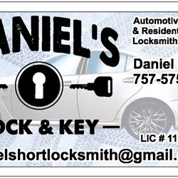 Daniel's Lock and Key - Daniel's Lock and Key is available for automotive and residential locksmith services in Hampton Roads.