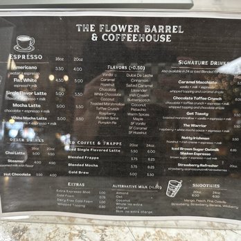Flower Barrel & Coffeehouse - Menu - Florists Near Me - Fullerton, Nebraska