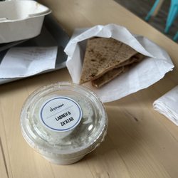 Damoori Kitchen - Labneh and Za'atar with pita- one of the sides